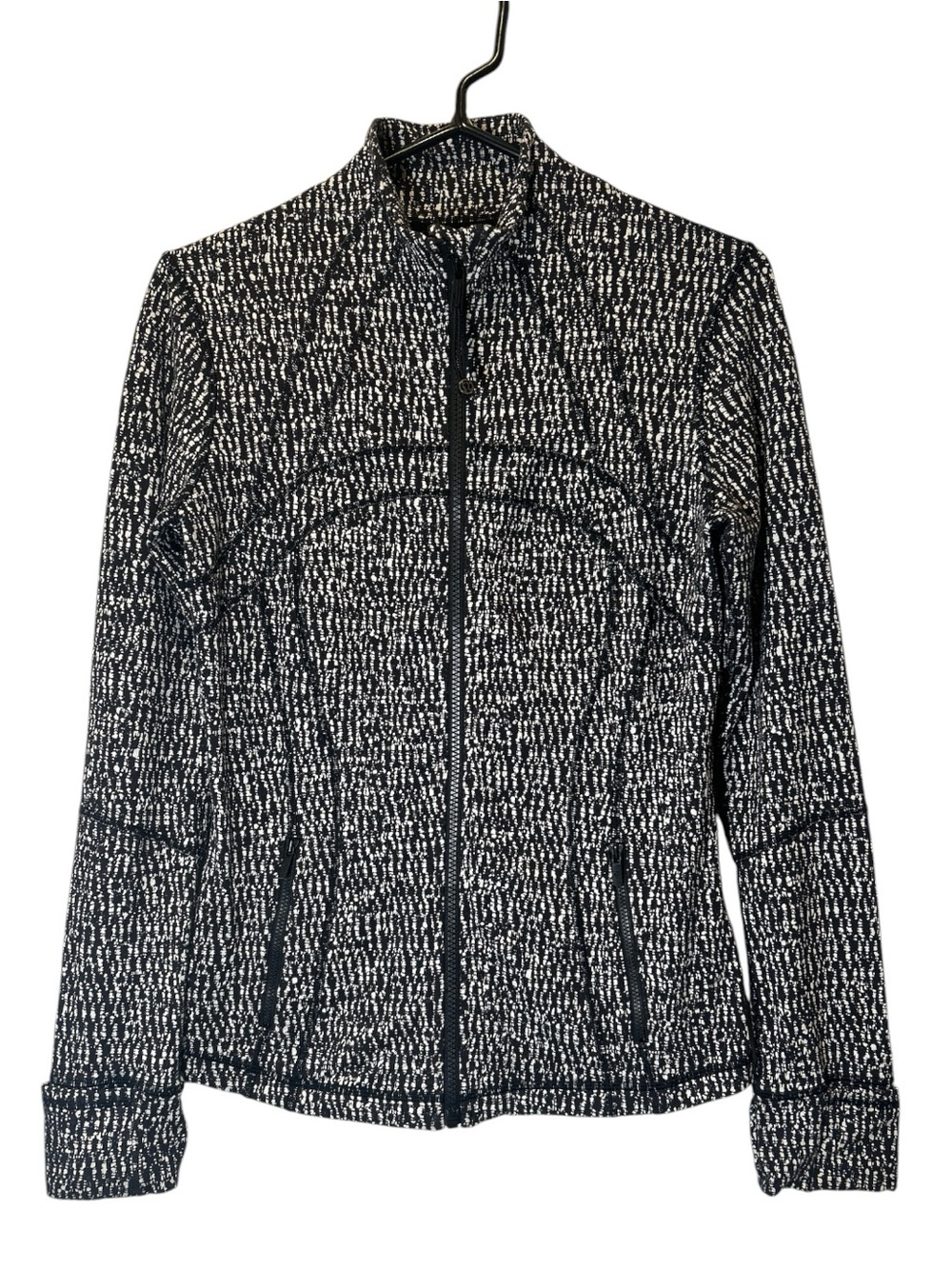Lululemon Define  Jacket Womens Black & White Zip-Front Jacket size 8